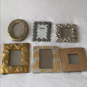 Set of 6 Miscellaneous Gold/Silver Frames